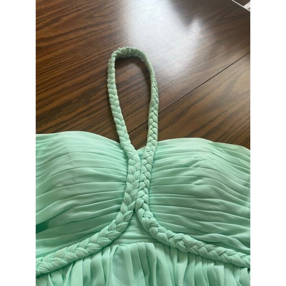 Light mint green strapless maxi wedding prom special ocassion dress size 10 - Picture 8 of 9